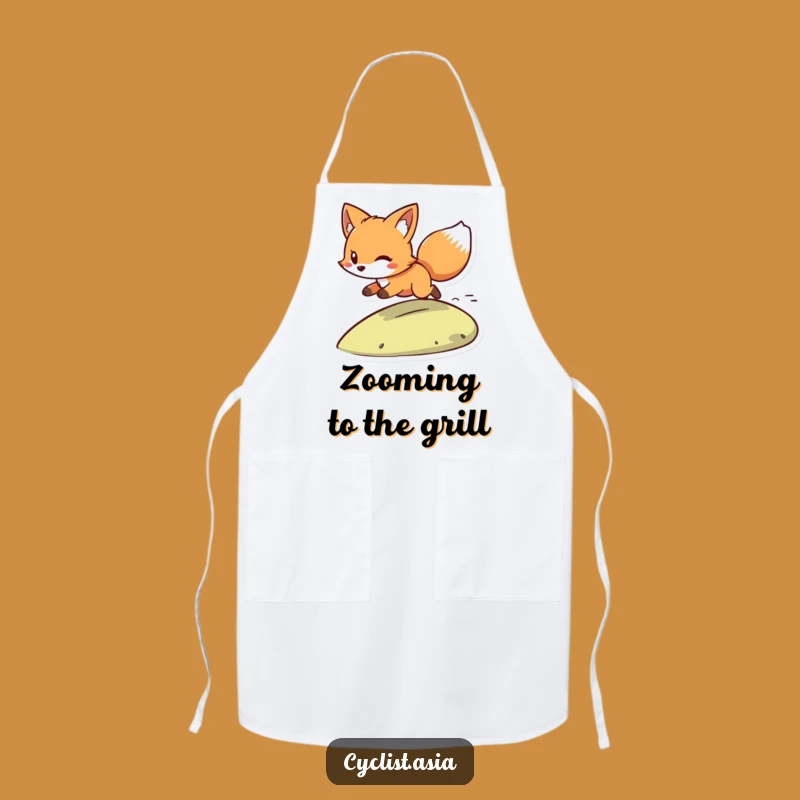 Funny Playful Fox Zooming Apron - Kitchen Speed Funny Gift