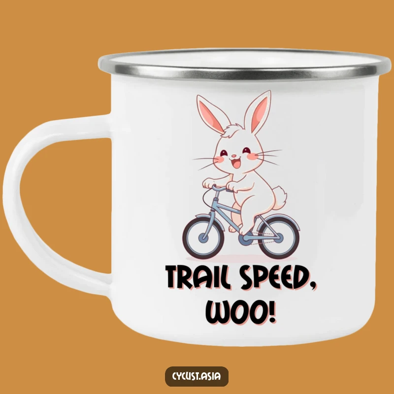 Funny Bunny Bicycle Camping Mug: Your Joyful Trail Companion