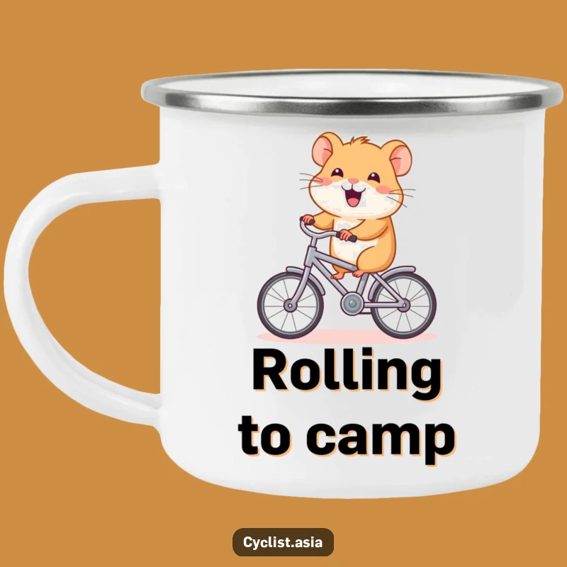 Funny Hamster Campfire Mug: Joyful Hamster Outdoor Cup, a Rugged Funny Gift