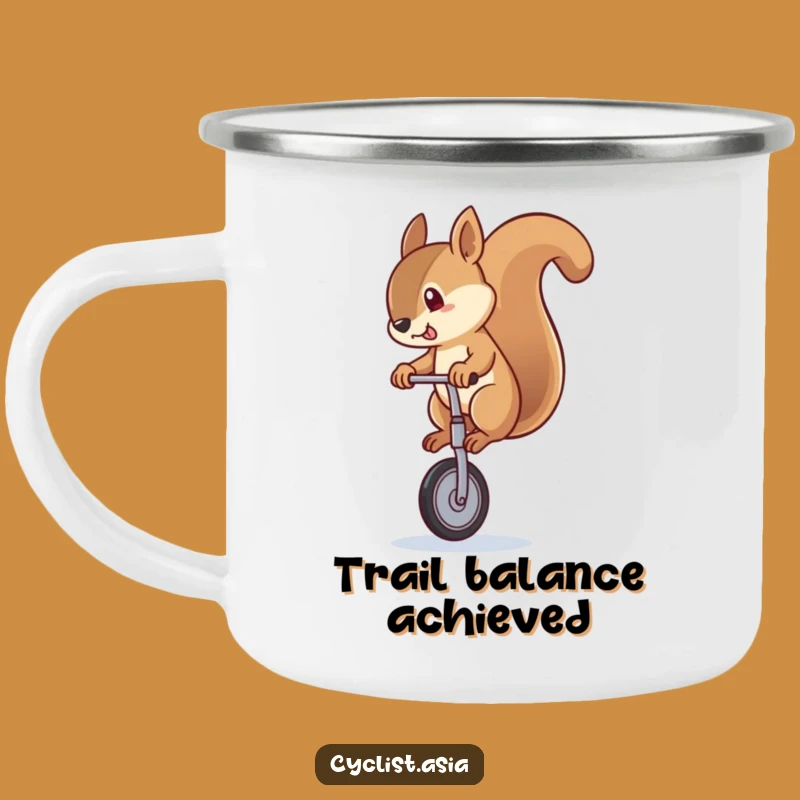 Durable Funny Squirrel Unicycle Wobble Camping Mug - Adventure Laughs Guaranteed