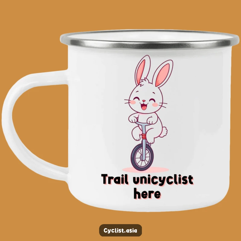 Funny Bunny Campfire Mug: Cheerful Bunny Outdoor Cup, a Rugged Funny Gift