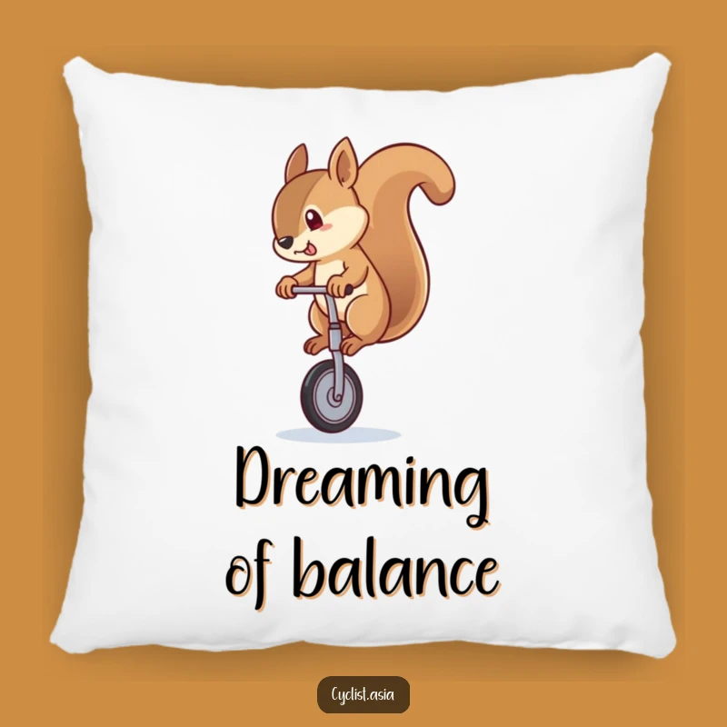 Cozy Funny Squirrel Unicycle Wobble Pillow - Hilarious Home Decor Accent