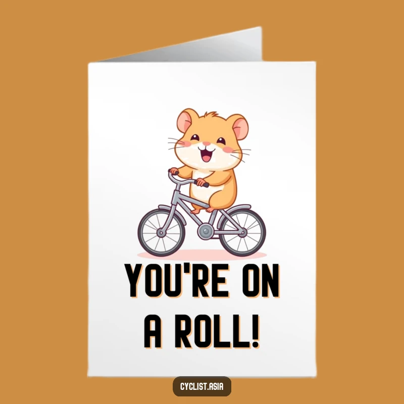 Free Printable Hamster Congrats Card - Cycling Celebration Downloadable