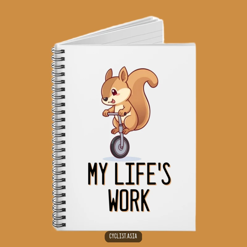 Funny Squirrel Unicycle Wobble Notebook - Jot Down Ideas with Humor