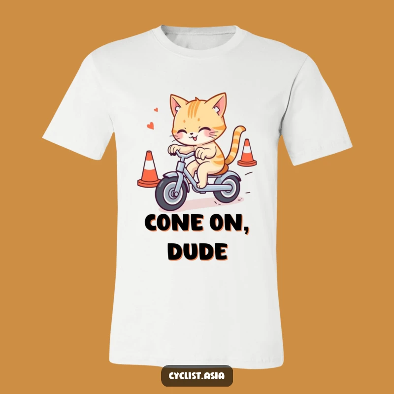 Funny Cat Tricycle Cones T-Shirt - Wear Your Pet's Shenanigans