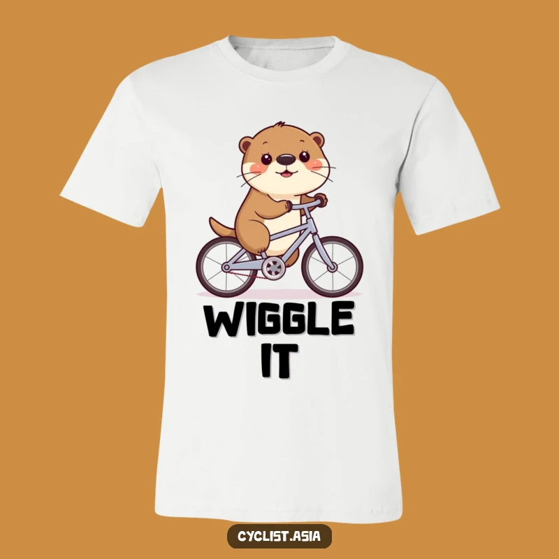 Funny Otter Cycling T-Shirt: Witty Apparel for Humorous Gift Seekers