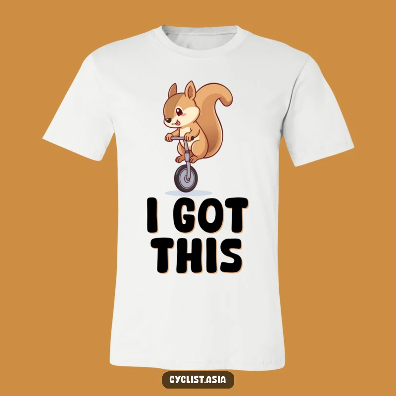 Funny Squirrel Unicycle Wobble T-Shirt - Hilarious Animal Tee Gift