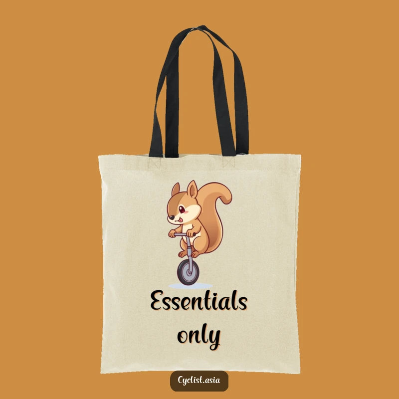 Funny Squirrel Unicycle Wobble Tote Bag - Carry Your Laughs in Style